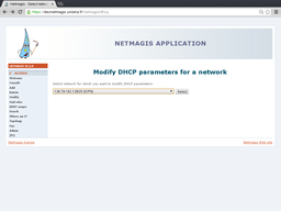 Network selection for DHCP range modification